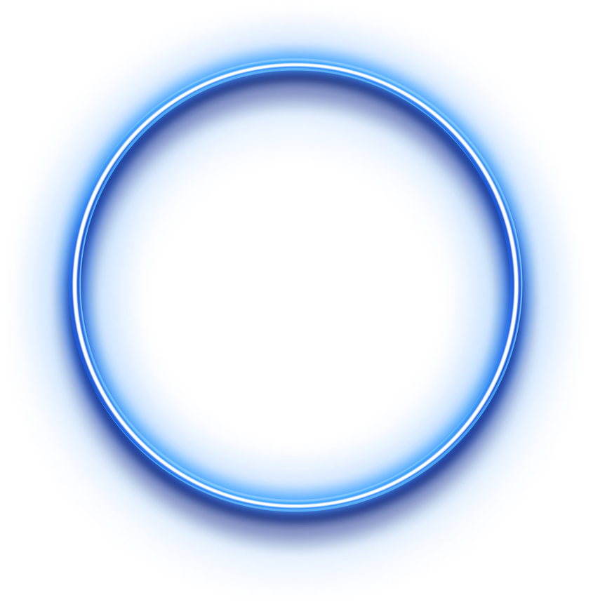 Neon Circle Blue